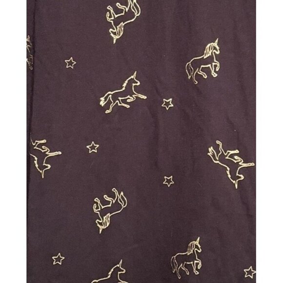 Old Navy Big Girls Unicorn Print Long Sleeve Tee black gold - Picture 6 of 6